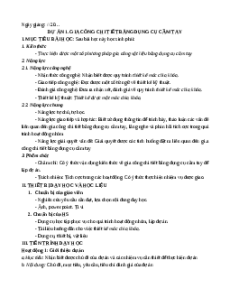 Giáo án Bài 10 Công nghệ 8 Kết nối tri thức: Dự án: Gia công chi tiết bằng dụng cụ cầm tay