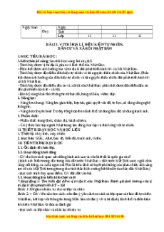 Giáo án Bài 23 Địa lí 11 Kết nối tri thức (2024): Vị trí địa lí, điều kiện tự nhiên, dân cư và xã hội Nhật Bản