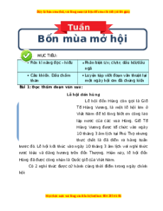 Bài tập cuối tuần Tiếng việt lớp 3 Tuần 20 Chân trời sáng tạo (có lời giải)