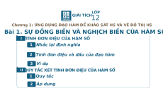 Giáo án Powerpoint Sự đồng biến, nghịch biến của hàm số Toán 12 Giải tích