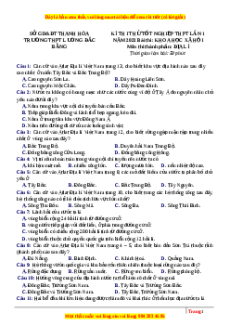 Đề thi thử Địa lí trường Lương Đắc Bằng - Thanh Hóa năm 2023