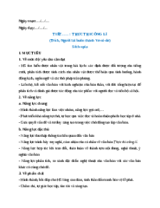 Giáo án Thực thi công lí Ngữ Văn 12 Cánh diều