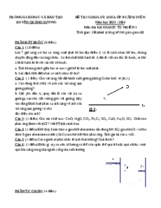 Đề thi hsg KHTN 8 năm 2023-2024 Phòng GD Quảng Xương