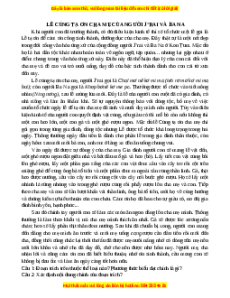 Phiếu bài tập Tuần 5 Lễ cúng tạ ơn cha mẹ của người J  Ngữ văn 7