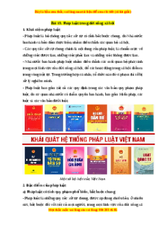 Lý thuyết Kinh tế pháp luật 10 Cánh diều Bài 19: Pháp luật trong đời sống xã hội