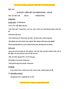 Giáo án Rượu etylic Hóa học 9