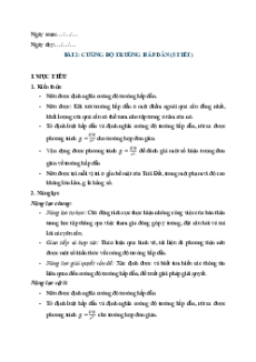 Giáo án chuyên đề Vật lí 11 Kết nối tri thức