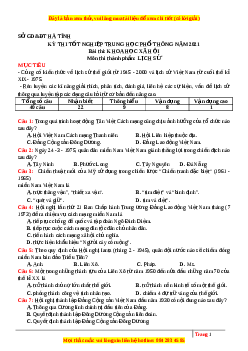 Đề thi thử Lịch Sử Sở Hà Tĩnh lần 2 năm 2021