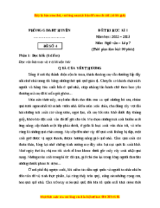 Đề thi cuối học kì 1 Ngữ Văn 7 Chân trời sáng tạo (Đề 4)