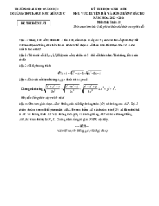 Đề thi HSG Toán 10 của các trường THPT Chuyên (Duyên hải, Đồng bằng Bắc Bộ)