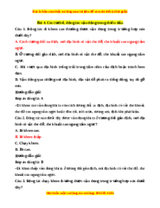 Trắc nghiệm Chủ đề 2 Bài 4: Các tư thế, động tác vận động trong chiến đấu GDQP 10 Cánh diều