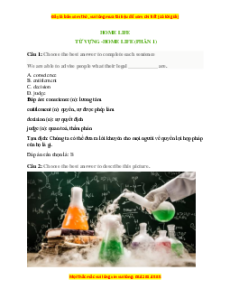 Bộ Trắc nghiệm Tiếng Anh 12 (cả năm) có đáp án