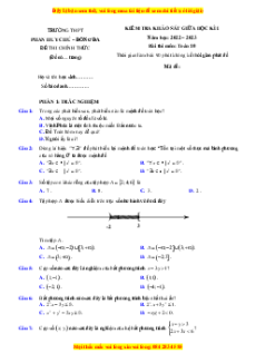 Bộ 7 đề thi giữa kì 1 Toán 10 Hà Nội có đáp án