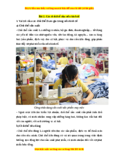 Lý thuyết Kinh tế pháp luật 10 Chân trời sáng tạo Bài 2: Các chủ thể của nền kinh tế