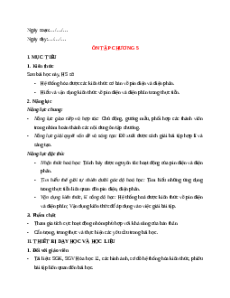 Giáo án Ôn tập chương 5 Hóa học 12 Chân trời sáng tạo