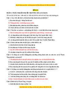 Đề thi Lịch sử 11 Cuối kì 2 Kết nối tri thức cấu trúc mới (Đề 4)