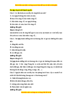 Trắc nghiệm tổng hợp Địa Lí 10 Chương 2: Thạch quyển Địa lí 10 Cánh diều