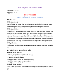 Giáo án Tổng kết (2024) Cánh diều