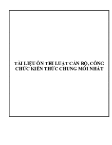 (Ôn thi Viên chức Mầm non) 292 câu trắc nghiệm Luật Cán bộ, công chức