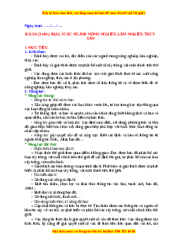 Giáo án Bài 26 Địa lí 10 Chân trời sáng tạo (2024): Địa lí các ngành nông nghiệp, lâm nghiệp, thủy sản