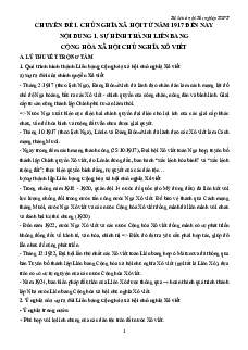 Chuyên đề Lịch Sử ôn thi Tốt nghiệp 2025