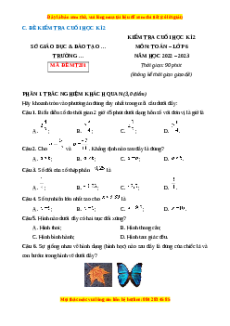 Đề thi cuối kì 2 Toán 6 Chân trời sáng tạo (Đề 6)