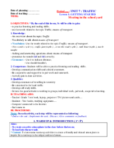 Giáo án Tiếng Anh 7 Global success Học kì 2