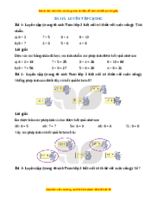 Giải Sgk Toán lớp 3 Bài 15: Luyện tập chung (Kết nối tri thức)