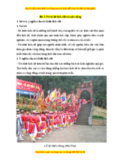 Lý thuyết Lịch sử 10 Chân trời sáng tạo Bài 2: Tri thức lịch sử và cuộc sống