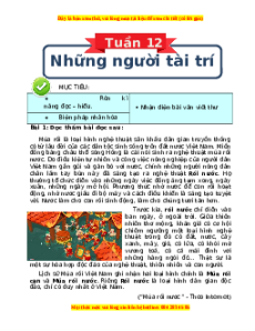 Bài tập cuối tuần Tiếng Việt 4 Tuần 12 Chân trời sáng tạo (có lời giải)