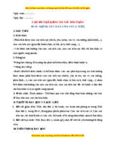 Giáo án Bài 9 Đạo đức lớp 2 Chân trời sáng tạo: Những sắc màu cảm xúc
