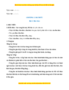 Giáo án Toán 8 Học kì 1 Kết nối tri thức