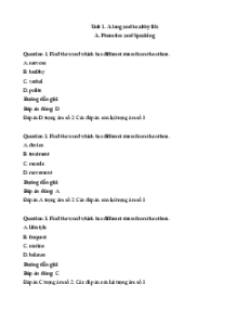 Bài tập trắc nghiệm Tiếng Anh 11 Global success có đáp án