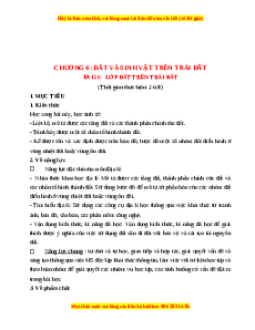 Giáo án Bài 21 Địa lí 6 Cánh diều (2024): Lớp đất trên Trái Đất