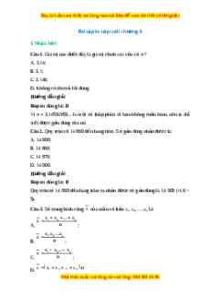 Trắc nghiệm Tổng hợp chương 6 Toán 10 Cánh diều