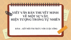 Giáo án Powerpoint Viết văn bản thuyết minh về một sự vật Ngữ văn 11 Kết nối tri thức