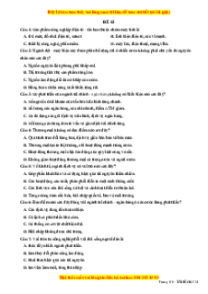 Đề thi cuối kì 2 Địa lý 10 Chân trời sáng tạo (đề 3)