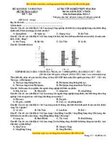 Đề Tốt nghiệp Địa Lí 2024 theo đề tham khảo (Đề 7)
