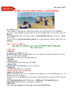 Giáo án Hoạt động trải nghiệm 9 Chủ đề 7: Em với thiên nhiên và môi trường