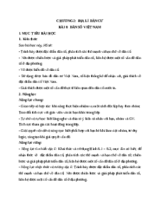 Giáo án Bài 6 Địa lí 12 Kết nối tri thức (2024): Dân số Việt Nam