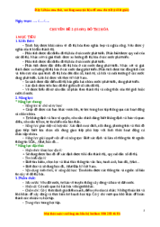 Giáo án chuyên đề 2 Đô thị hóa Địa lí 10 Cánh diều