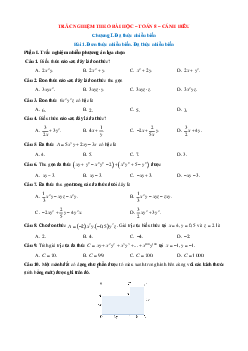 Trắc nghiệm Toán 8 Đúng-Sai, Trả lời ngắn Cánh diều (form 2025)