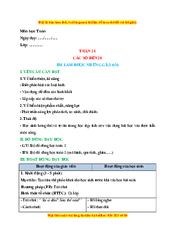 Giáo án Em làm được những gì?  Toán lớp 1 Chân trời sáng tạo