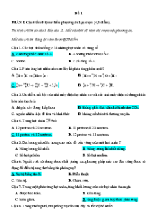 Bài tập ôn tập + Đề kiểm tra Vật Lí 12 Kết nối tri thức Chương 4