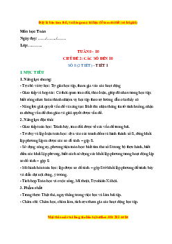 Giáo án Số 8 Toán lớp 1 Chân trời sáng tạo