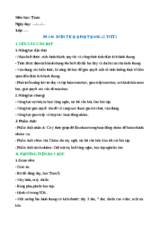 Giáo án Diện tích hình thang Toán lớp 5 Chân trời sáng tạo