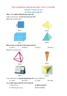 Trắc nghiệm Toán 8 Cánh diều Chương 4 (có đúng sai, trả lời ngắn)