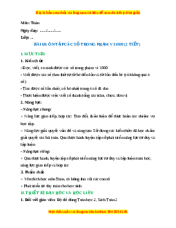 Giáo án Ôn tập các số trong phạm vi 1000 Toán lớp 2 Kết nối tri thức