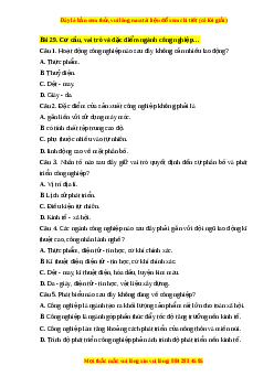 Trắc nghiệm Bài 29 Địa lí 10 Chân trời sáng tạo: Cơ cấu, vai trò và đặc điểm công nghiệp, các nhân tố ảnh hưởng tới phát triển và phân bố công nghiệp