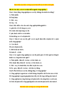 Trắc nghiệm Bài 29 Địa lí 10 Chân trời sáng tạo: Cơ cấu, vai trò và đặc điểm công nghiệp, các nhân tố ảnh hưởng tới phát triển và phân bố công nghiệp